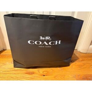 COACH NEW YORK Black Paper Shopping Bag Tote Gift Carry Bag